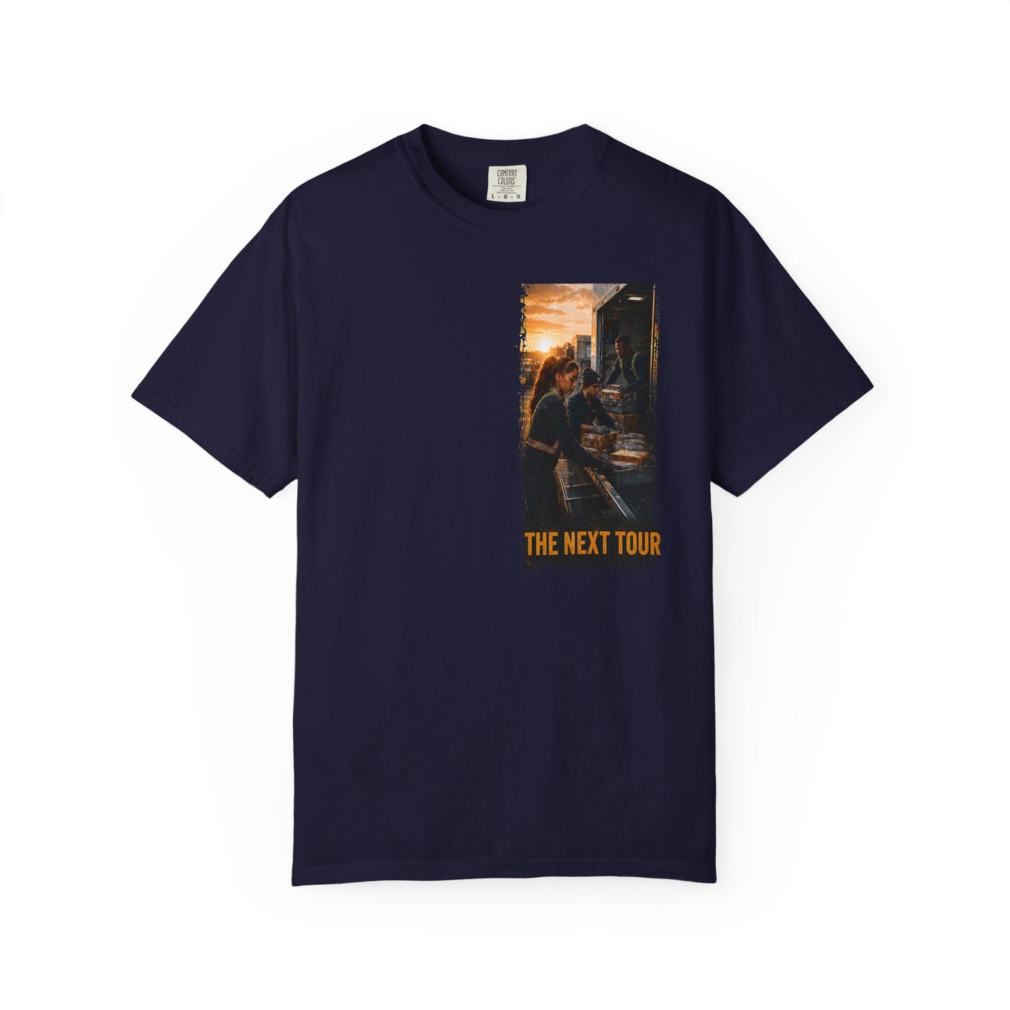 Postal Music — The Next Tour Garment-Dyed T-Shirt — Color Group 4 of 4