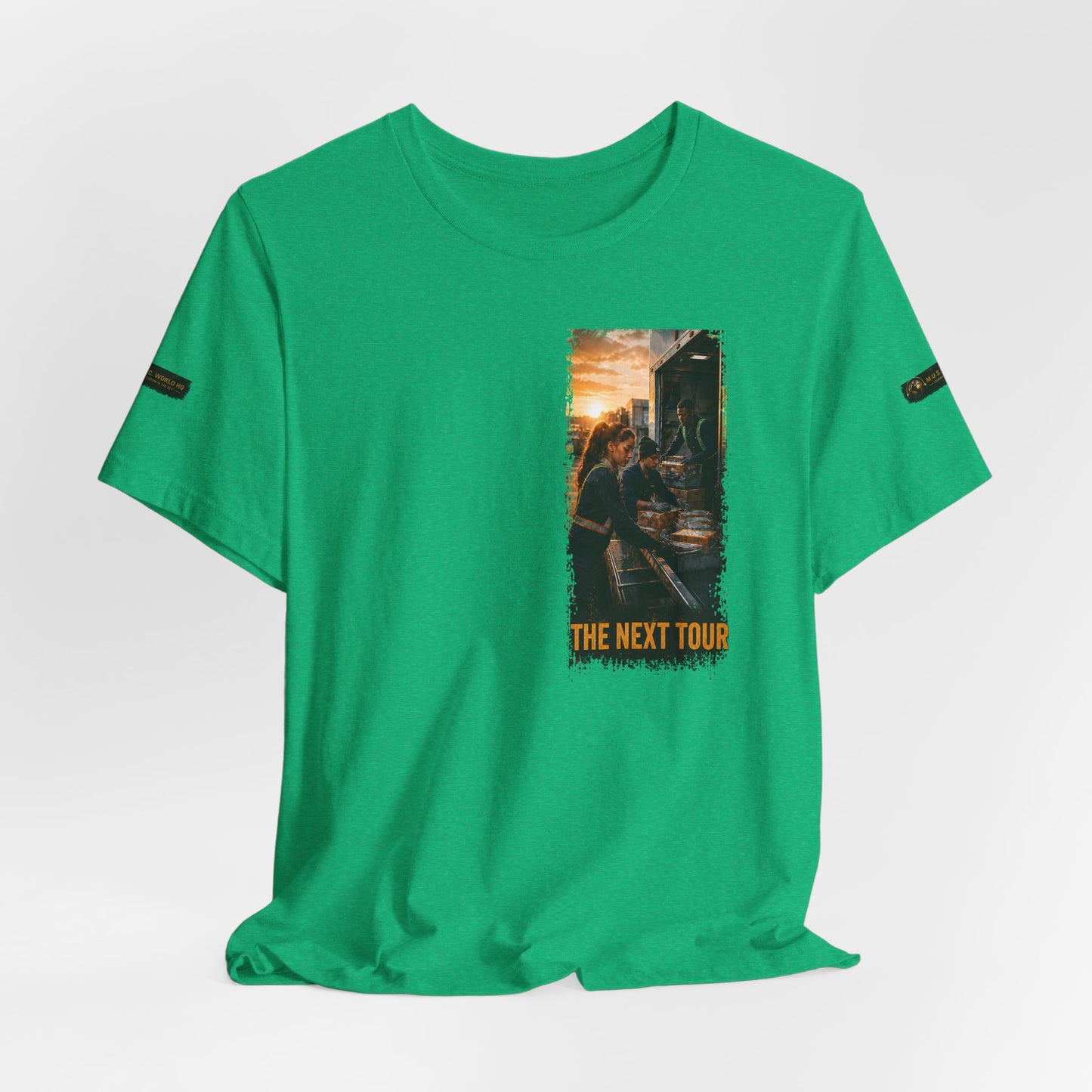 Postal Music — The Next Tour Premium Unisex T-Shirt — Color Group 4 of 11