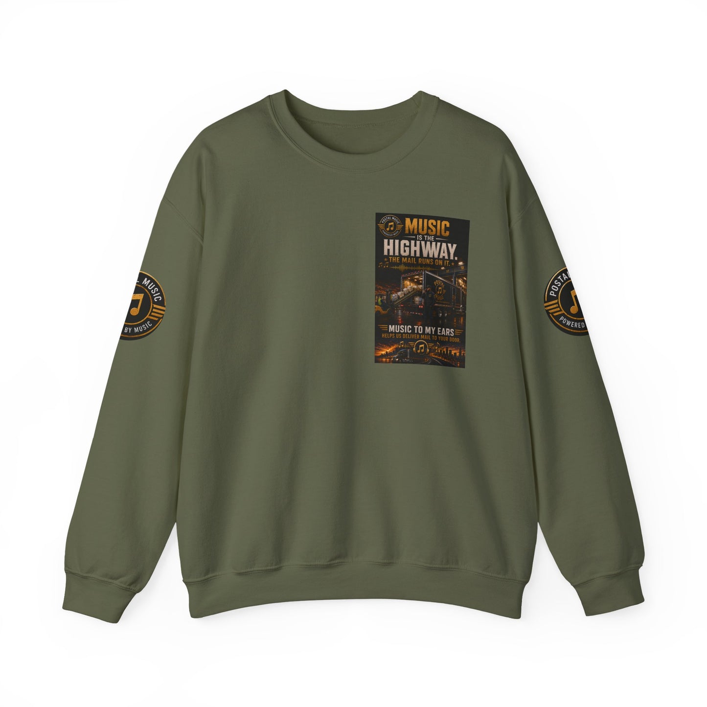 Postal Music — Music Is the Highway — Core Crewneck Sweatshirt