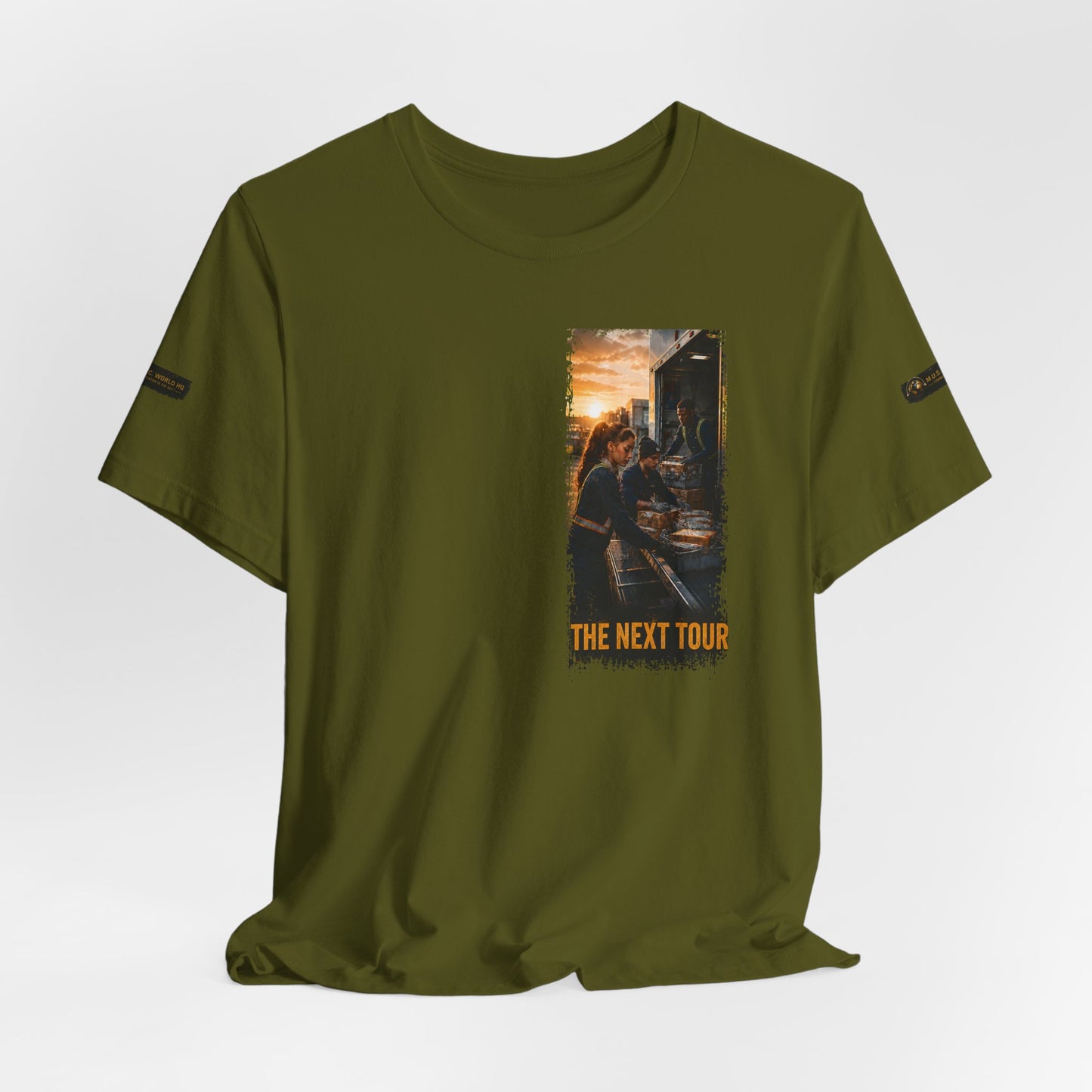 Postal Music — The Next Tour Premium Unisex T-Shirt — Color Group 8 of 11