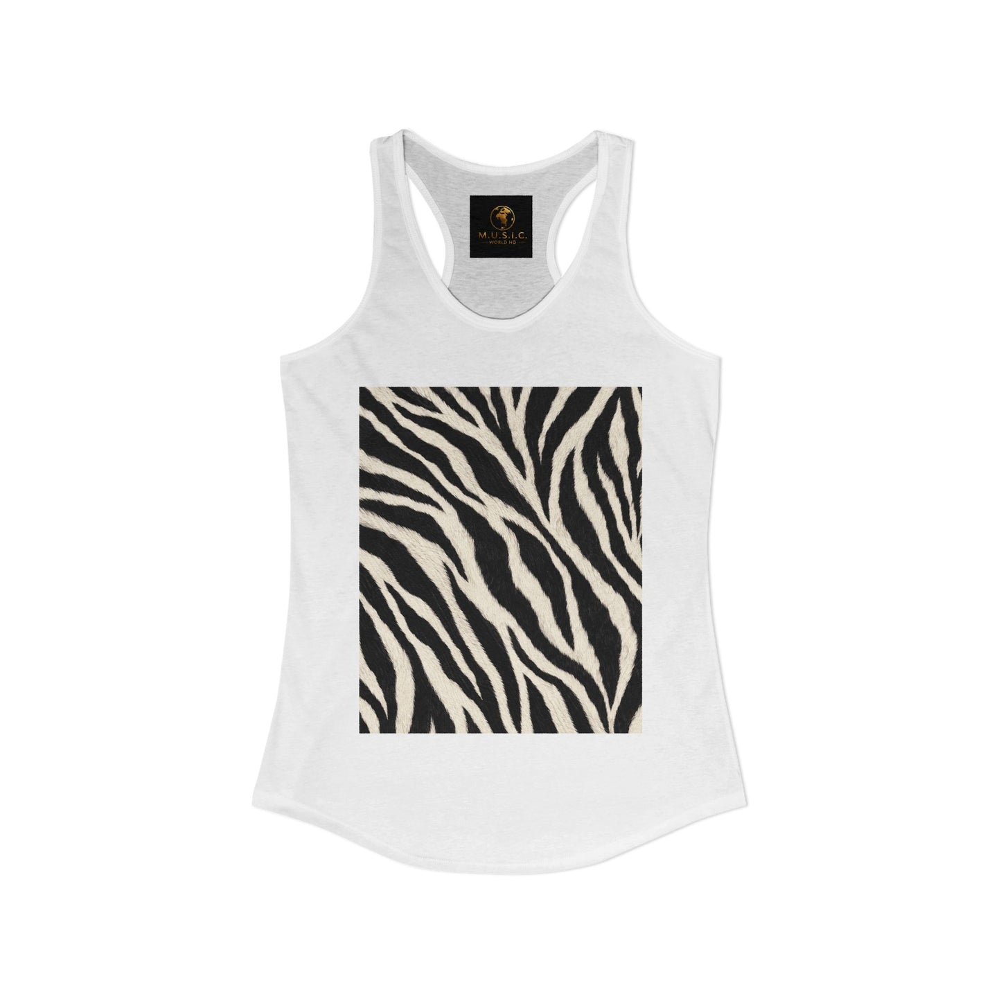 Wild By Design - Plain's Zebra Women's Ideal Racerback Tank