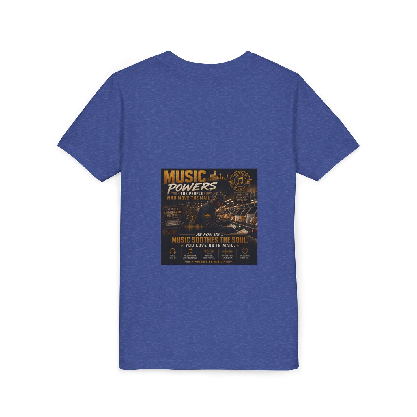 Postal Music — Music Powers the People — Youth T-Shirt