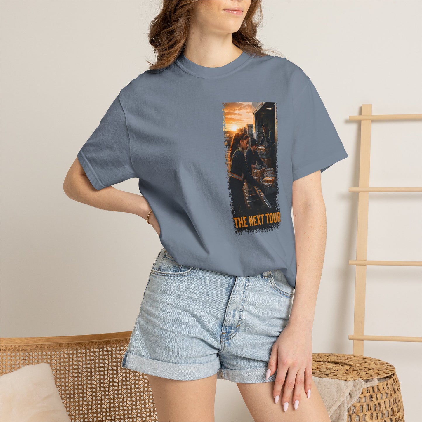 Postal Music — The Next Tour Garment-Dyed T-Shirt — Color Group 1 of 4