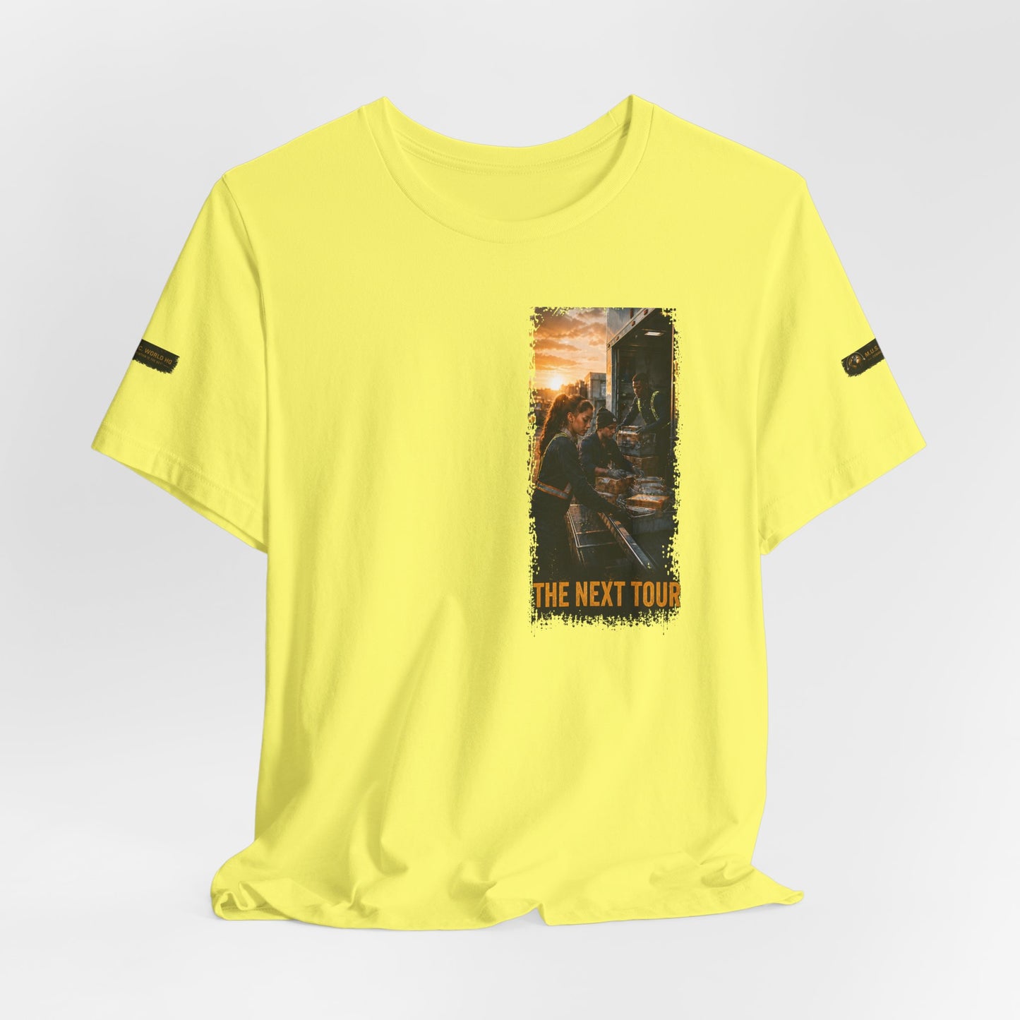 Postal Music — The Next Tour Premium Unisex T-Shirt — Color Group 11 of 11