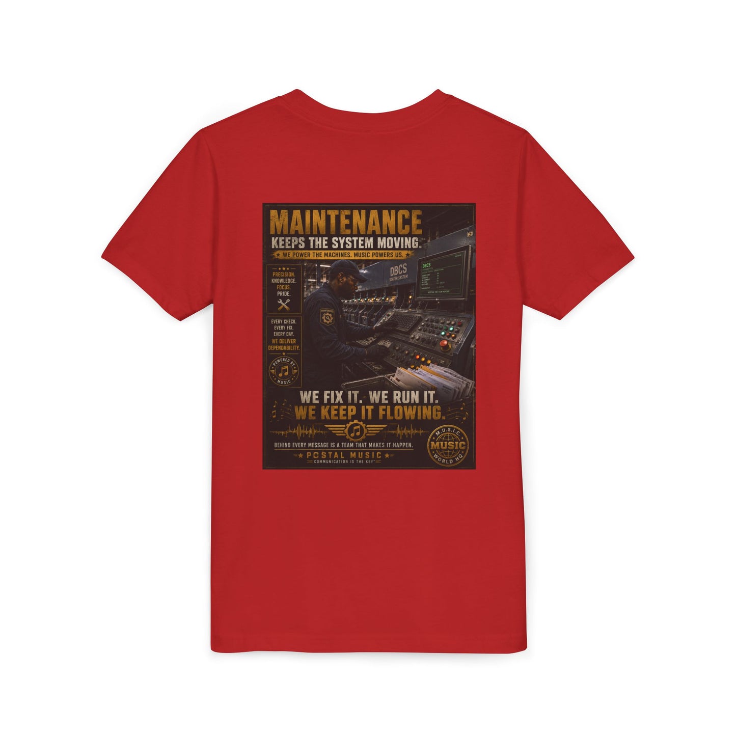 Postal Music — Maintenance Keeps the System Moving — Youth T-Shirt