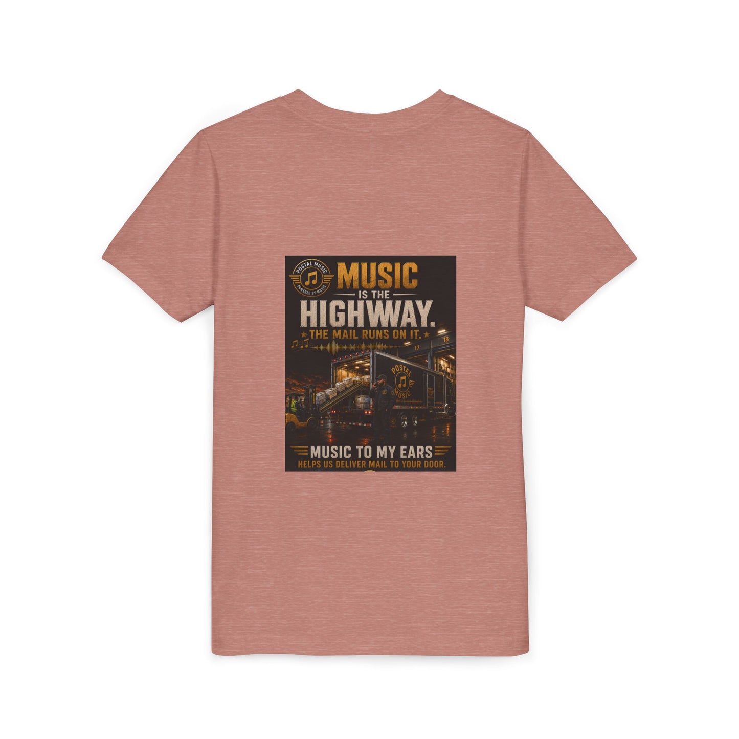 Postal Music — Music Is the Highway — Youth T-Shirt