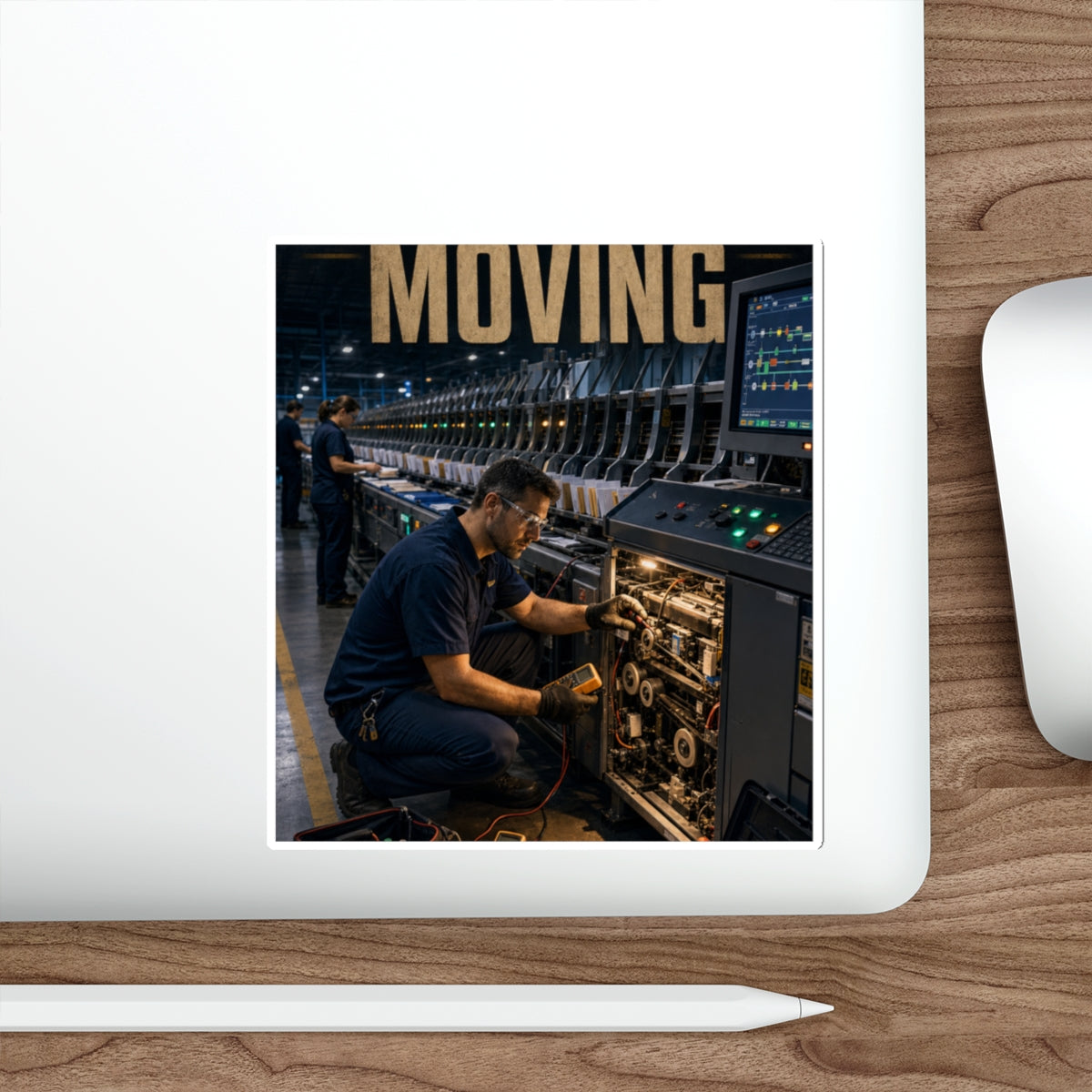 Postal Music — Keep the Message Moving — Die-Cut Sticker