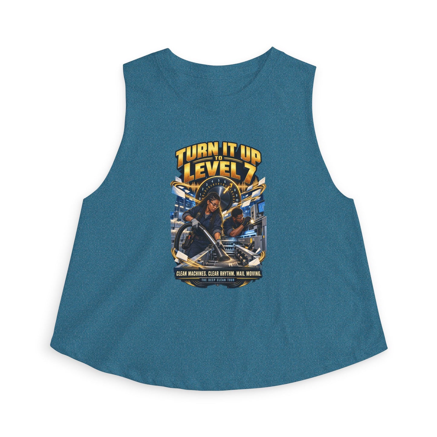 Postal Music - Turn It Up to Level 7 - Women's Crop T-Shirt