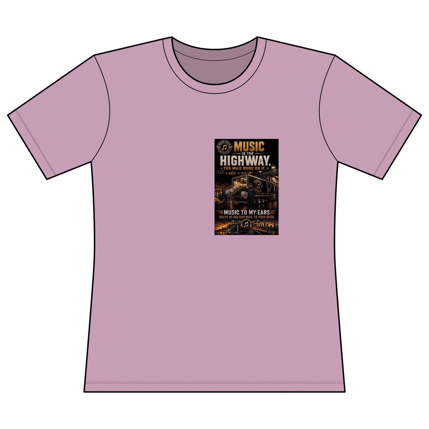 Postal Music — Music Is the Highway — Women's Relaxed T-Shirt