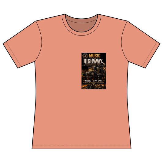 Postal Music — Music Is the Highway — Women's Relaxed T-Shirt