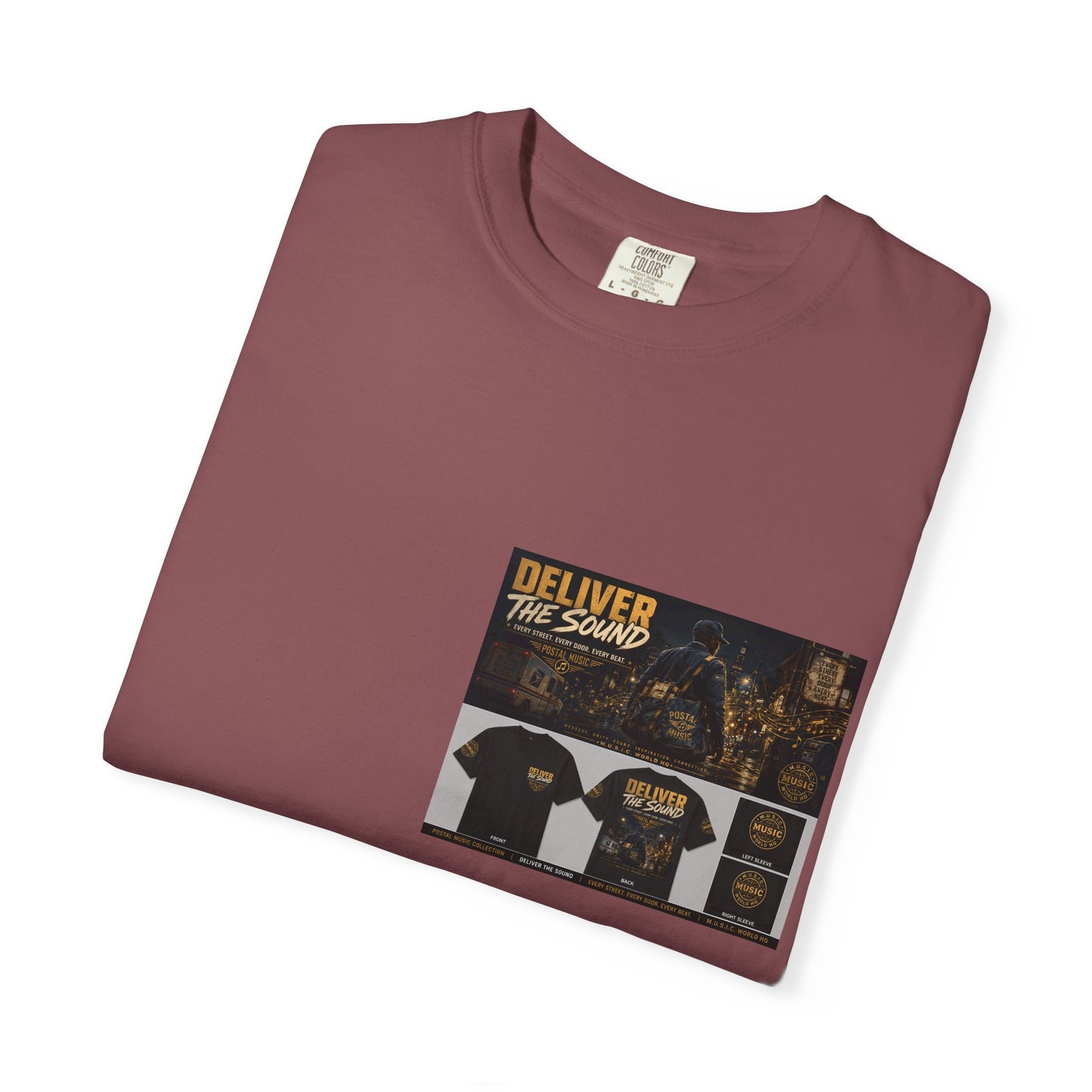 Postal Music — Deliver the Sound — Garment-Dyed T-Shirt