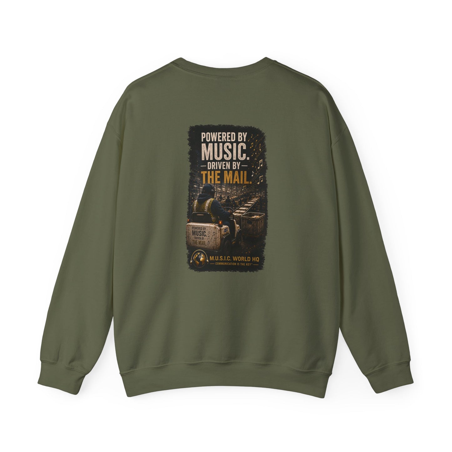 Postal Music - Powered by Music Crewneck Sweatshirt - Colorways B