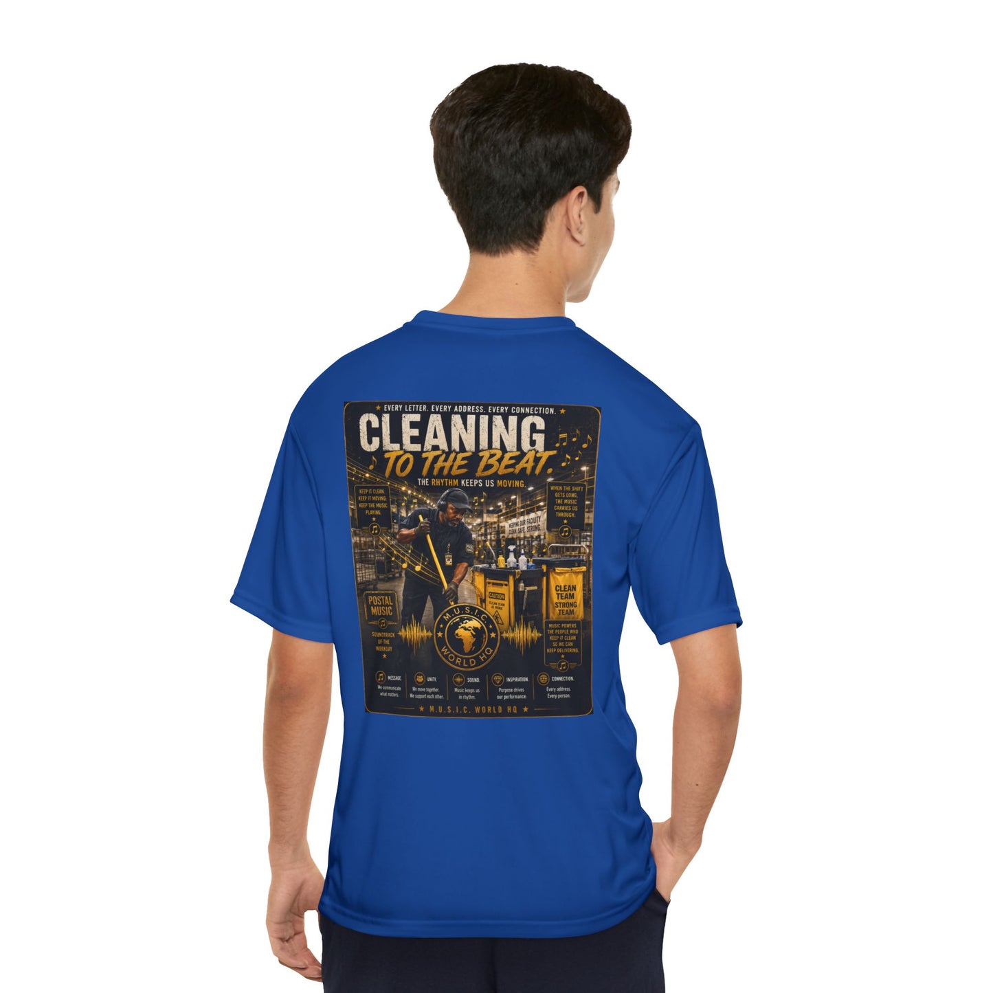 Cleaning to the Beat — Performance T-Shirt