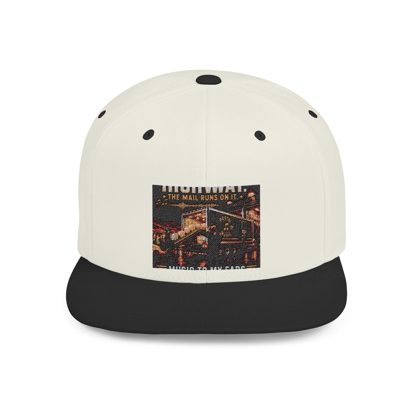 Postal Music — Music Is the Highway — Flat-Bill Snapback