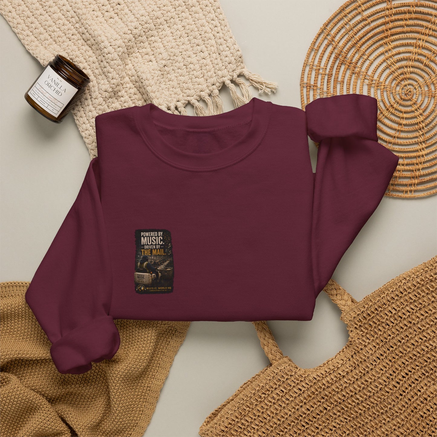 Postal Music - Powered by Music Crewneck Sweatshirt - Colorways B