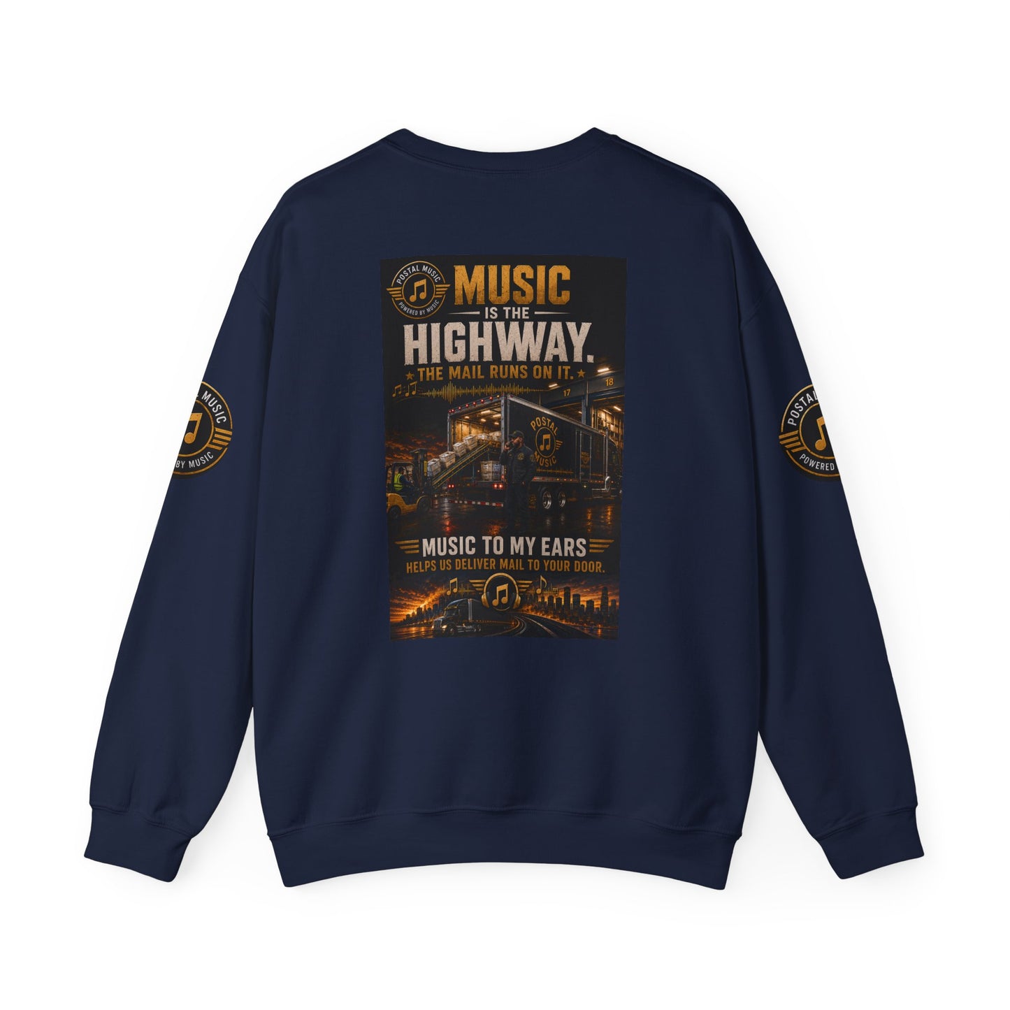 Postal Music — Music Is the Highway — Core Crewneck Sweatshirt