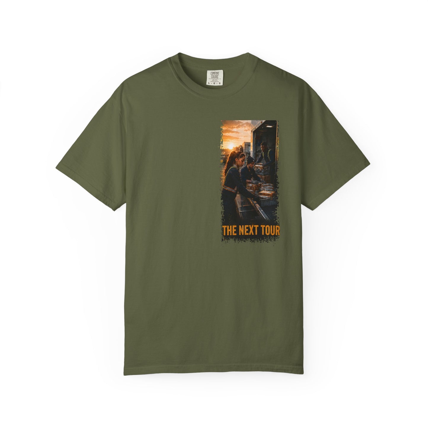 Postal Music — The Next Tour Garment-Dyed T-Shirt — Color Group 2 of 4