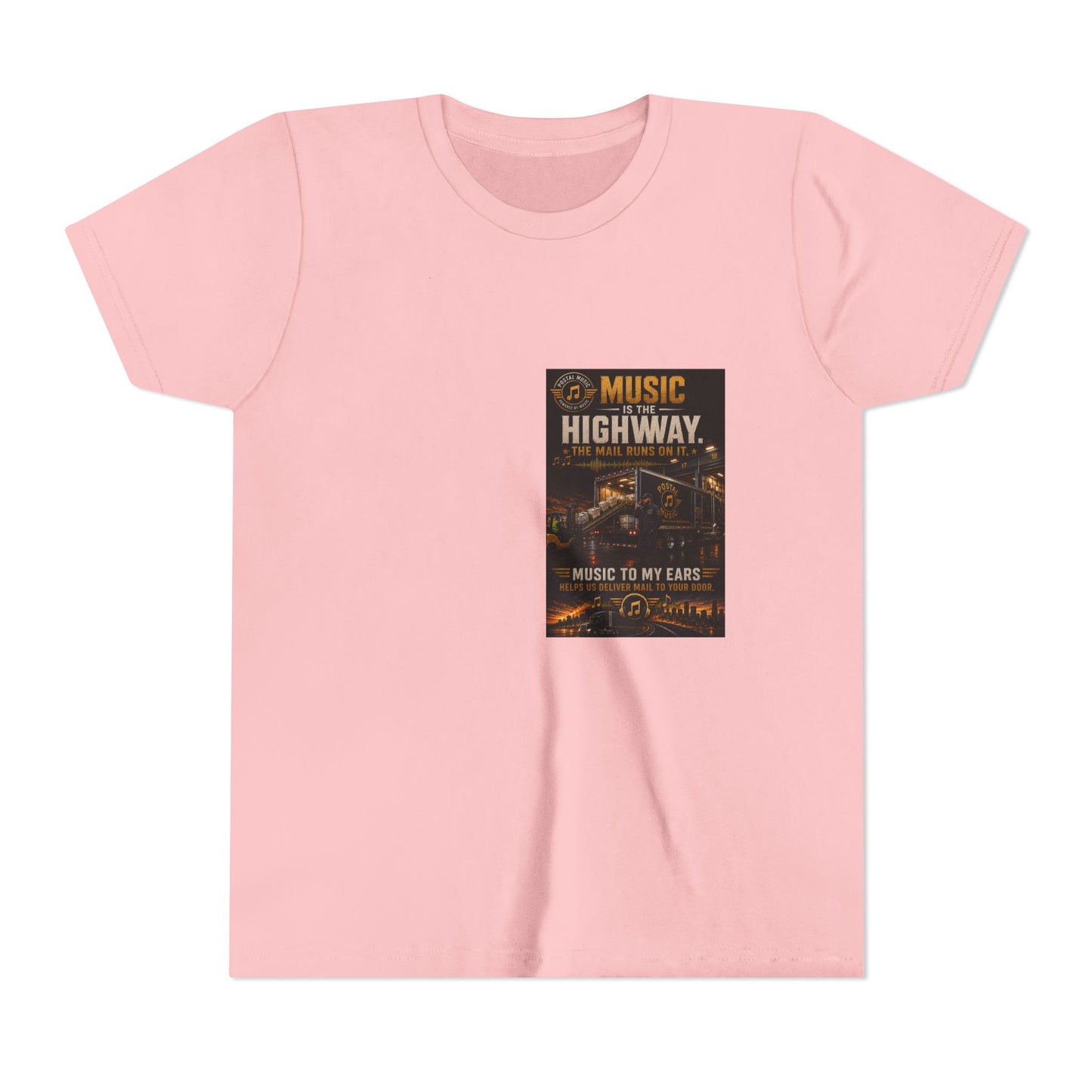 Postal Music — Music Is the Highway — Youth T-Shirt