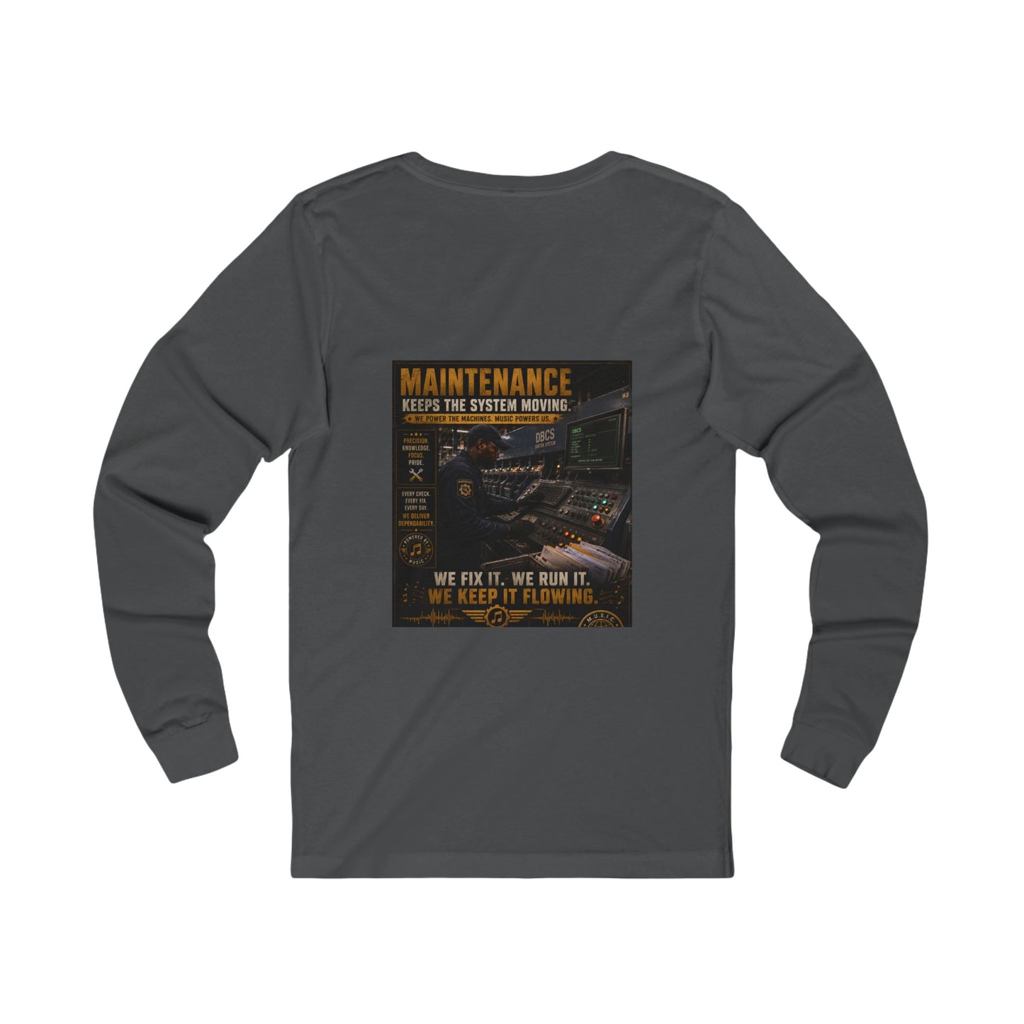 Postal Music — Maintenance Keeps the System Moving — Long-Sleeve T-Shirt