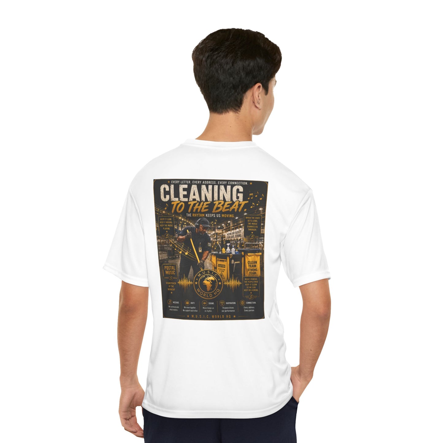 Cleaning to the Beat — Performance T-Shirt