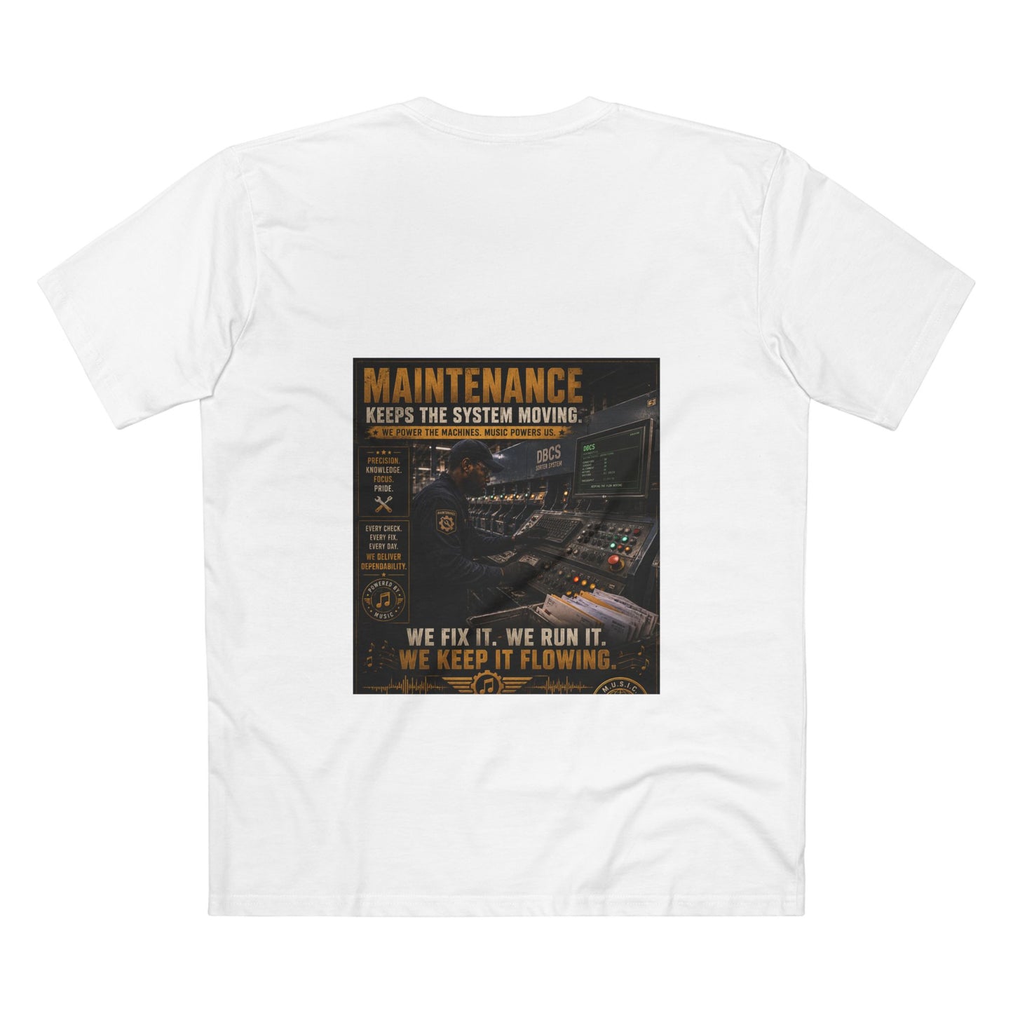 Postal Music — Maintenance Keeps the System Moving — Streetwear T-Shirt