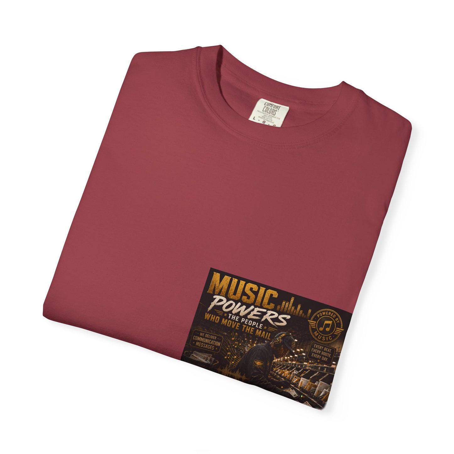 Postal Music — Music Powers the People — Garment-Dyed T-Shirt