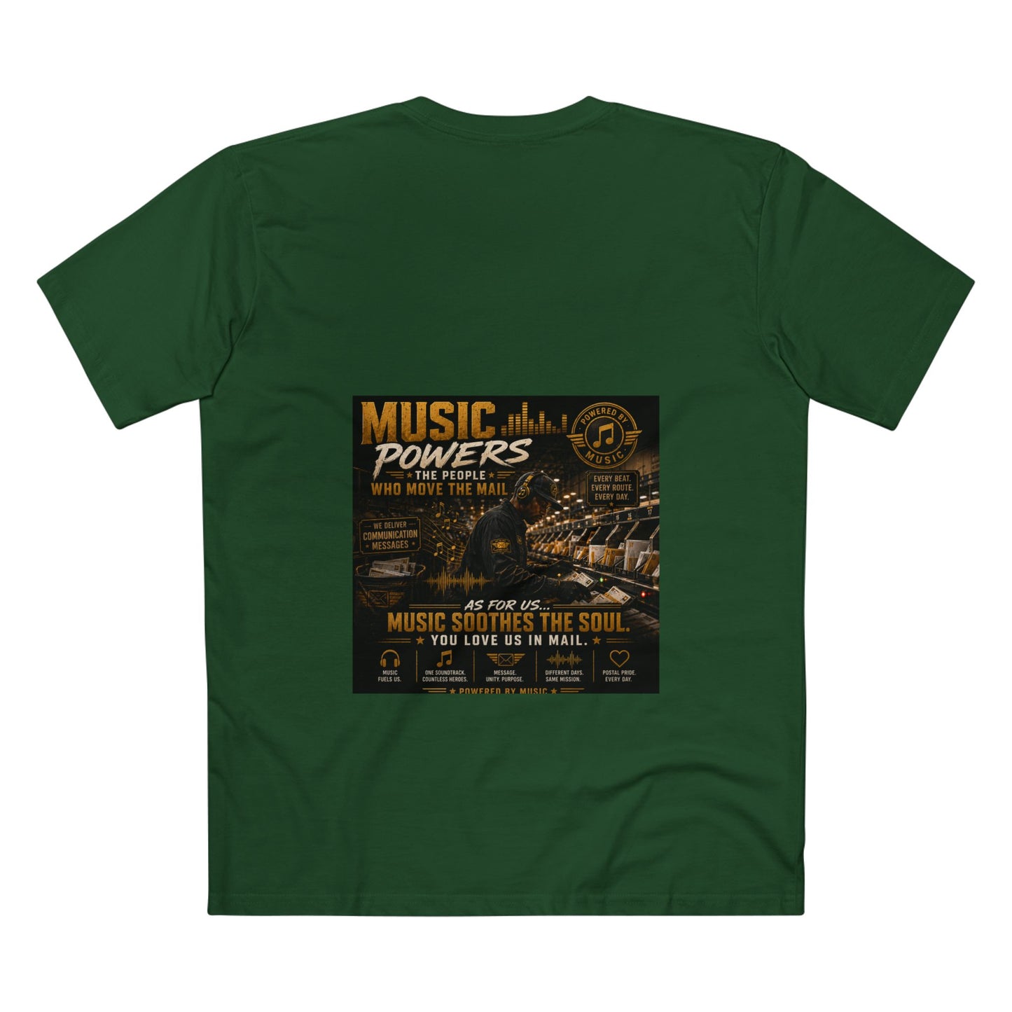Postal Music — Music Powers the People — Streetwear T-Shirt