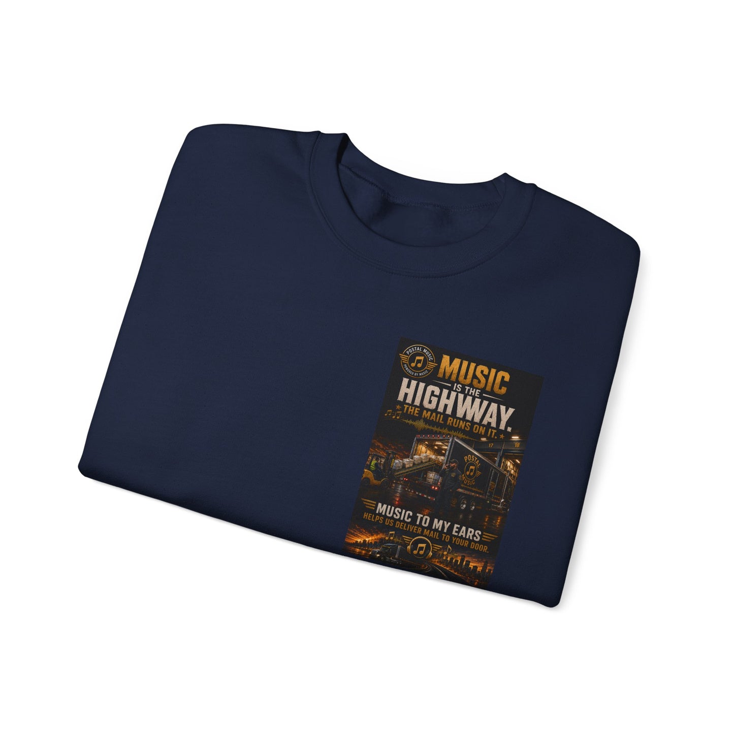 Postal Music — Music Is the Highway — Core Crewneck Sweatshirt