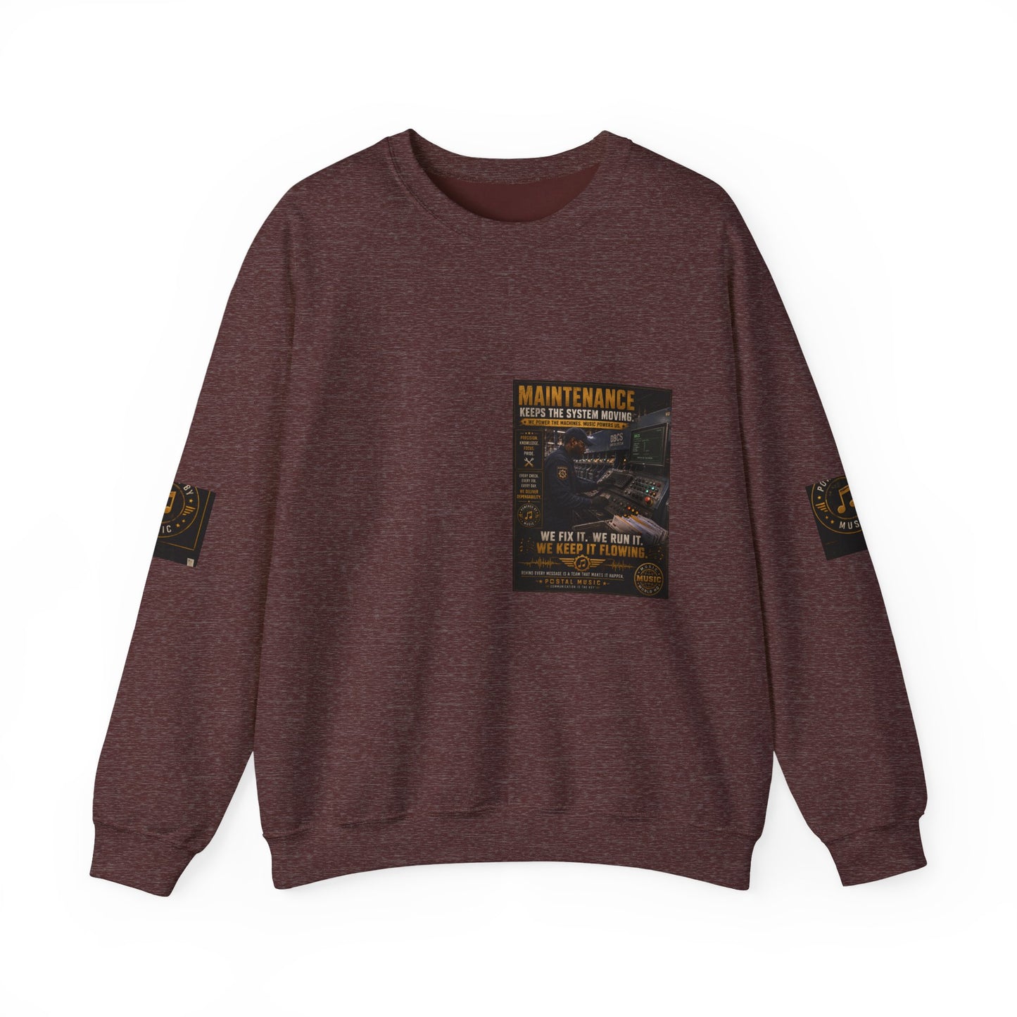 Postal Music — Maintenance Keeps the System Moving — Core Crewneck Sweatshirt