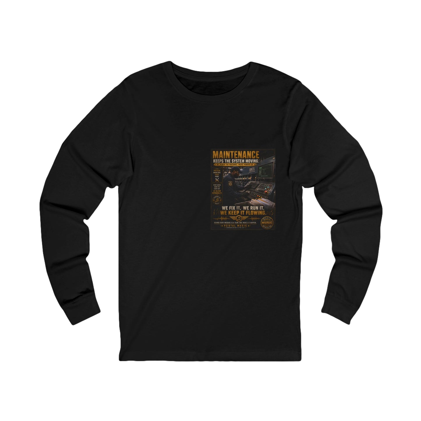 Postal Music — Maintenance Keeps the System Moving — Long-Sleeve T-Shirt