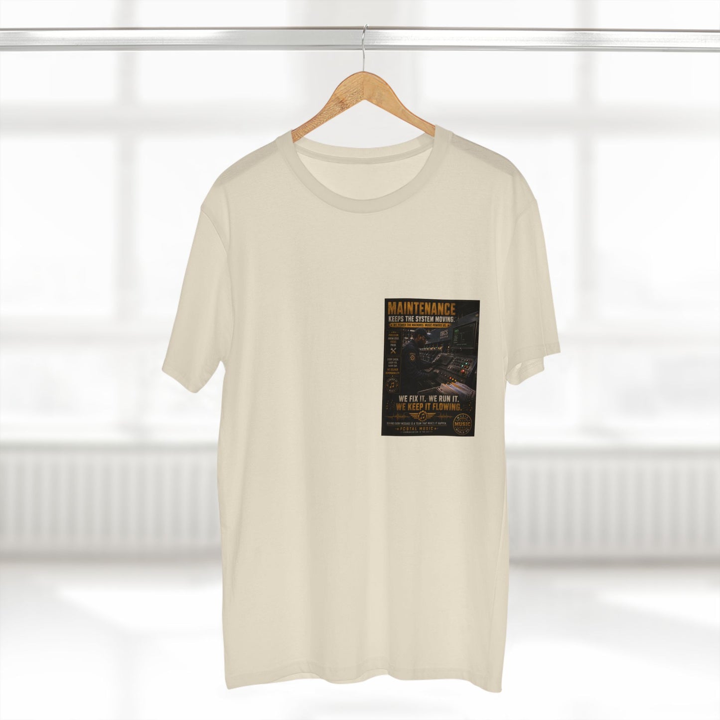 Postal Music — Maintenance Keeps the System Moving — Streetwear T-Shirt