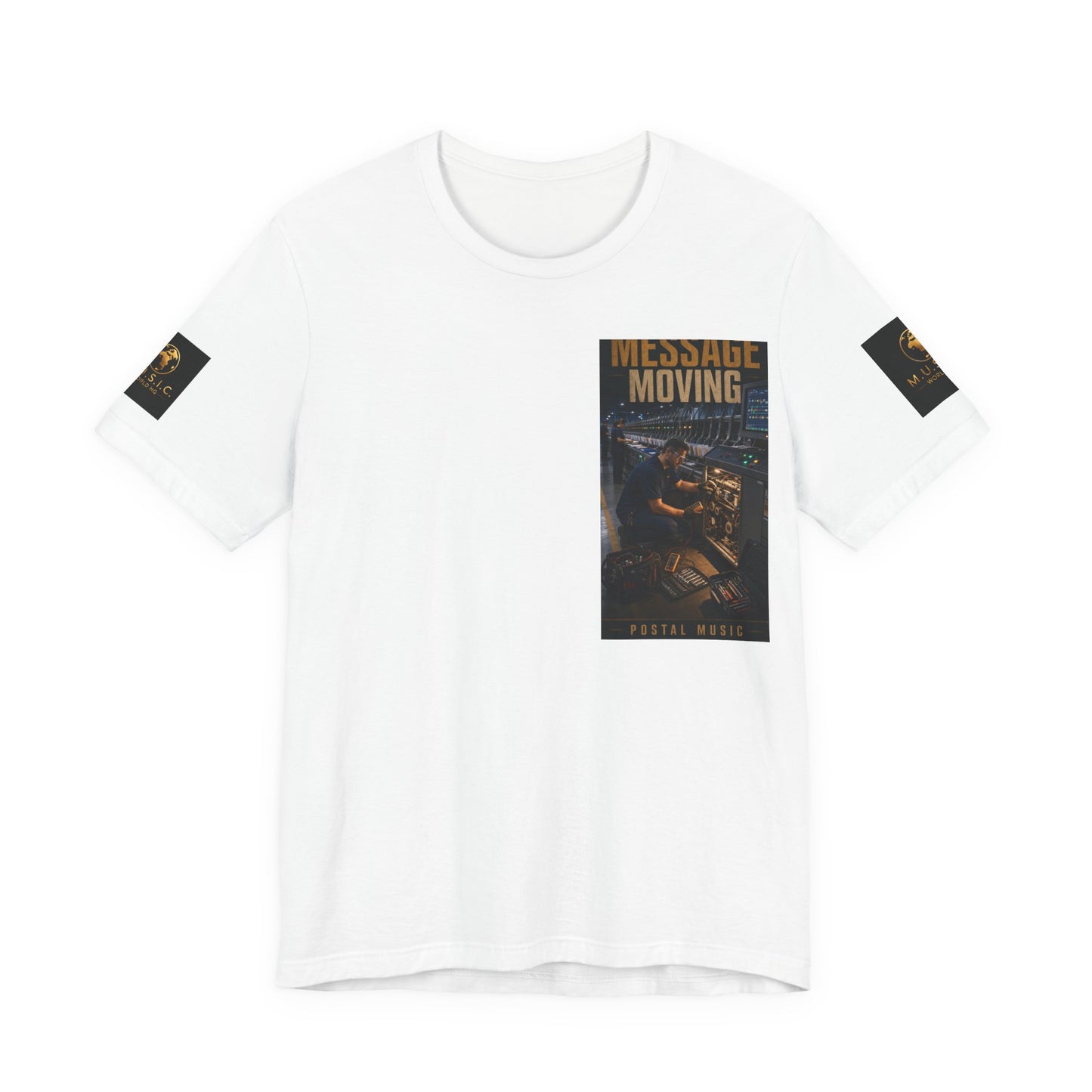 Postal Music — Keep the Message Moving — Premium Unisex T-Shirt