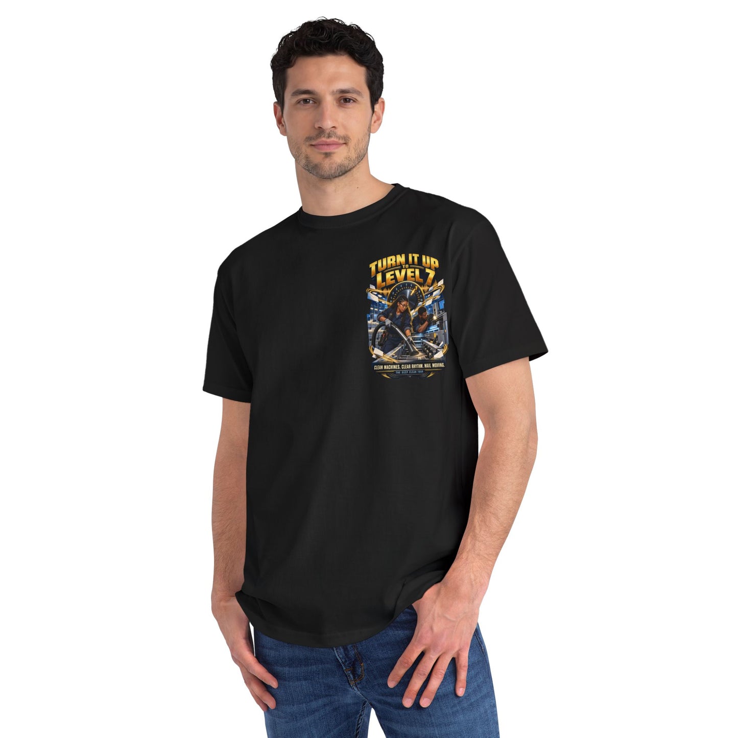 Postal Music - Turn It Up to Level 7 - Organic Cotton T-Shirt