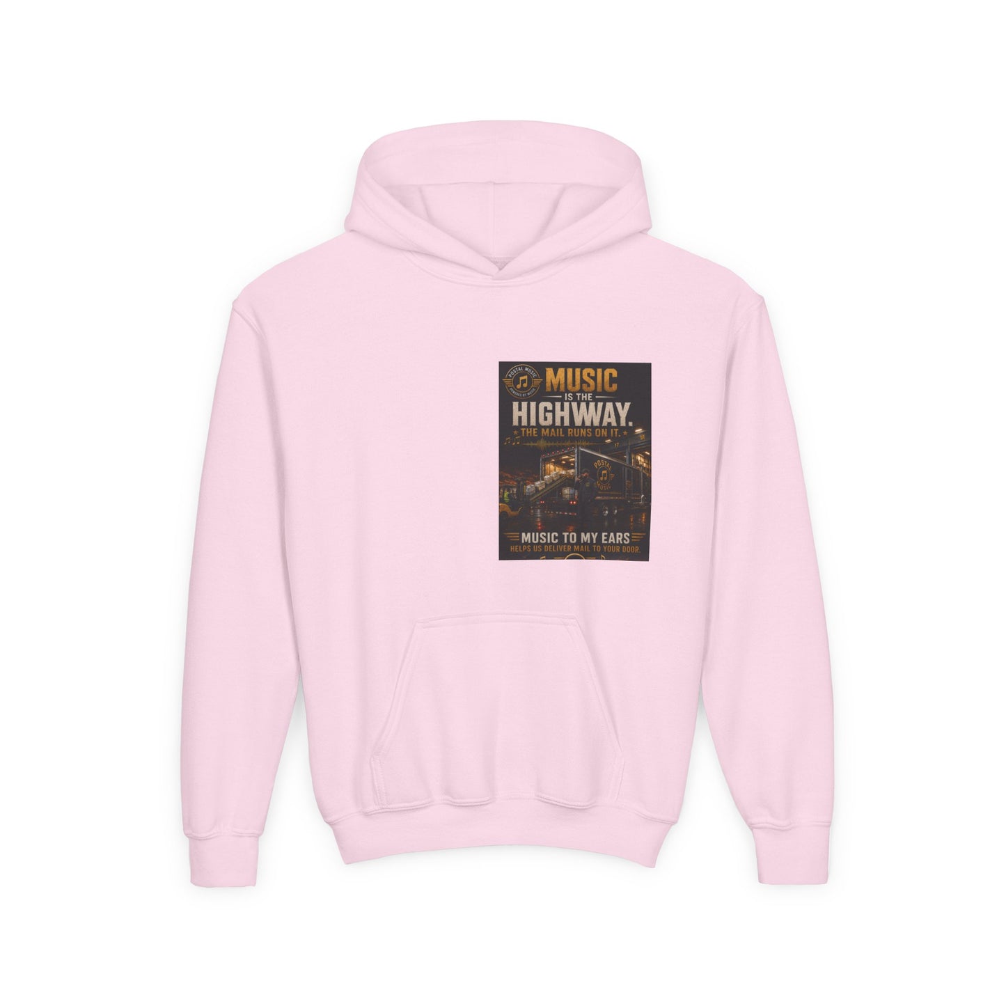 Postal Music — Music Is the Highway — Youth Hoodie