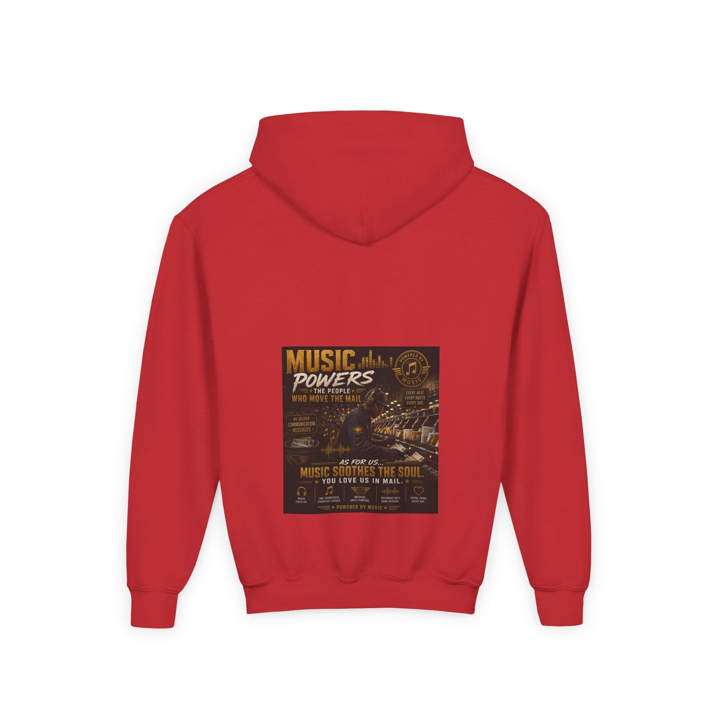 Postal Music — Music Powers the People — Youth Hoodie