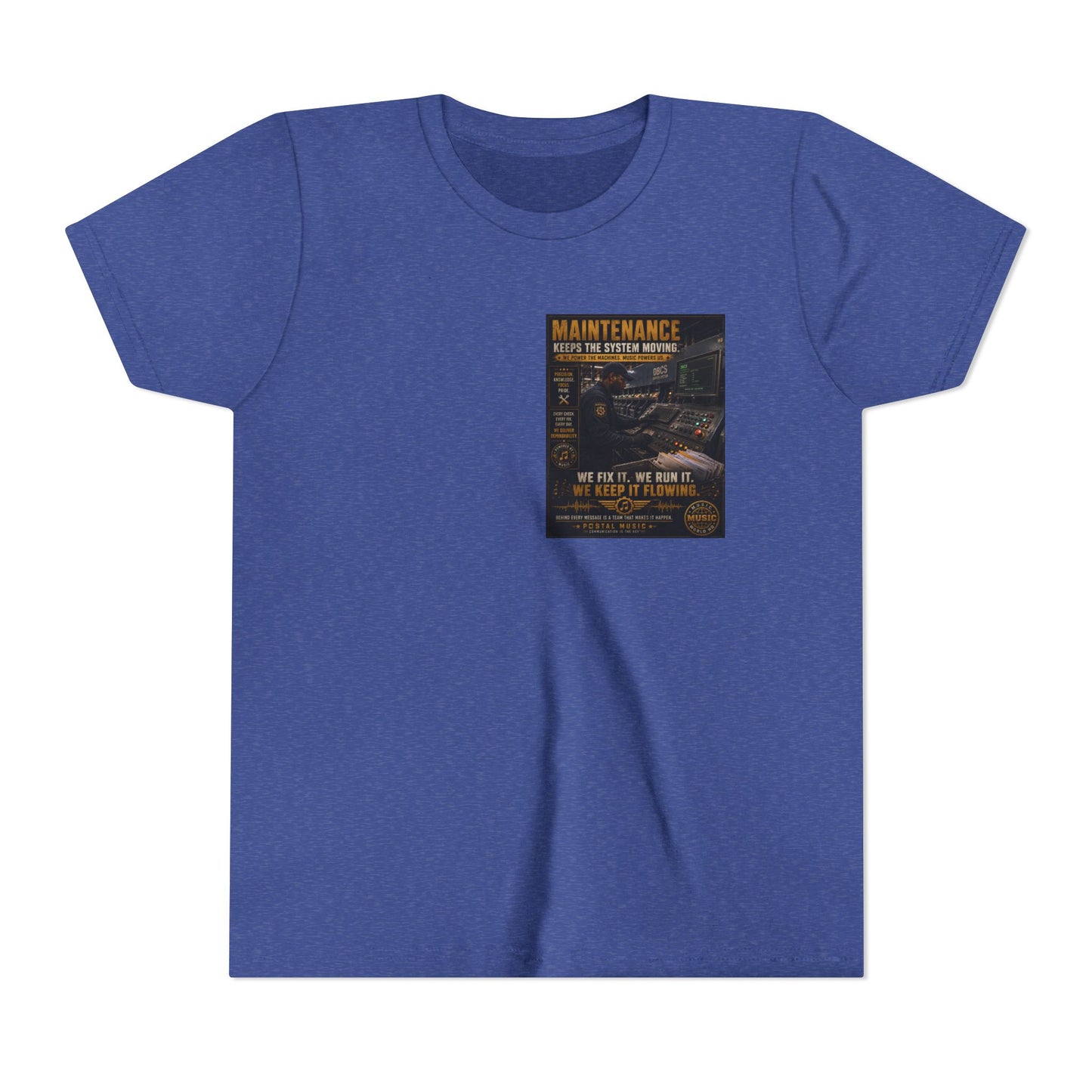 Postal Music — Maintenance Keeps the System Moving — Youth T-Shirt