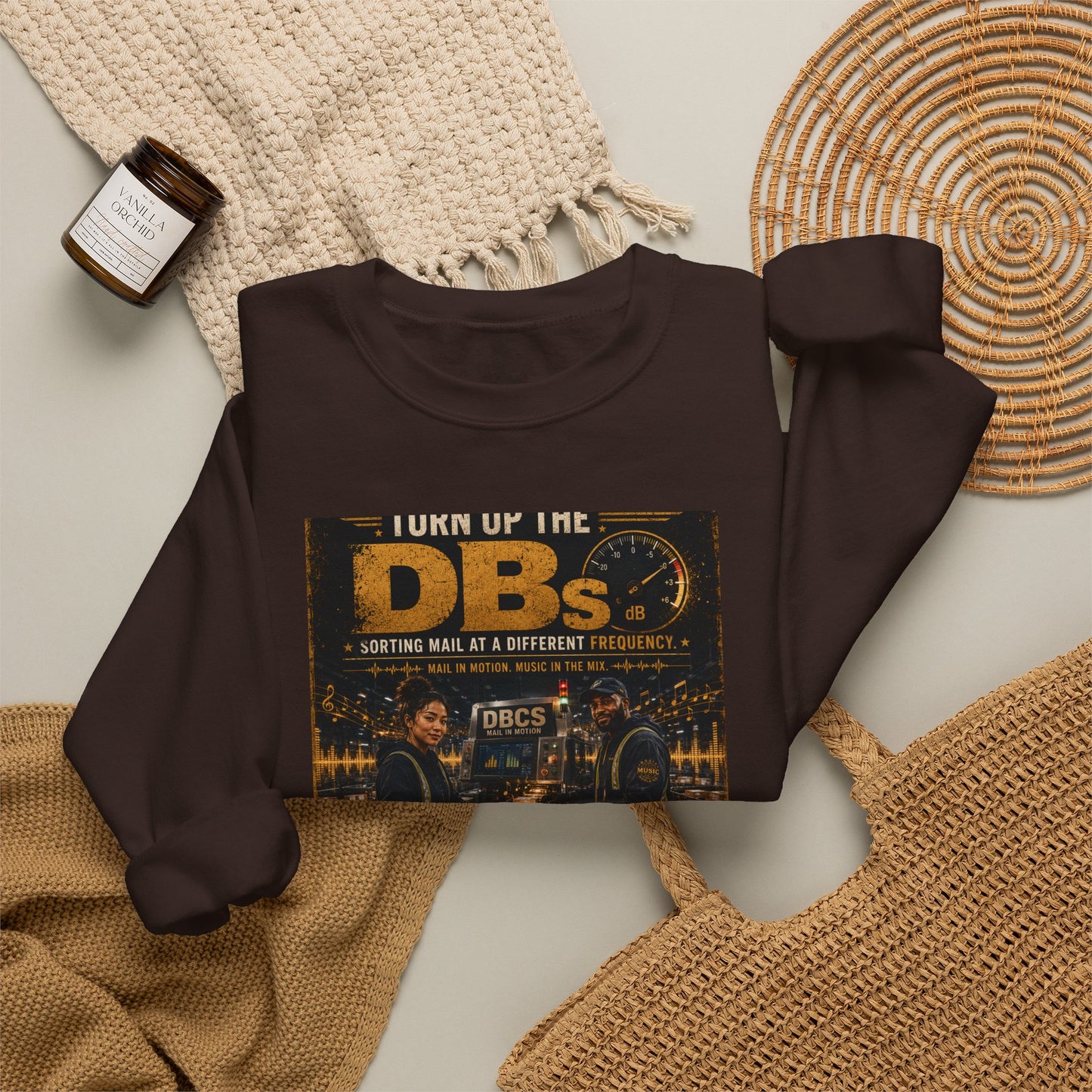 Turn Up the DBs — Men's Crewneck Sweatshirt (Jogger Set Top)