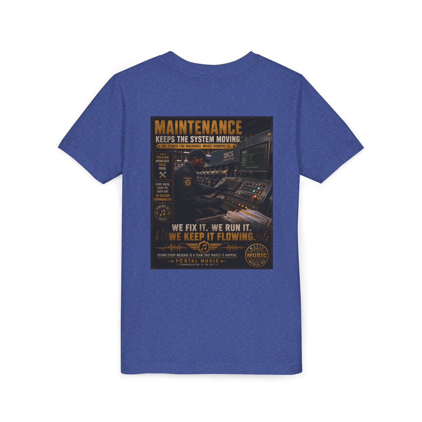 Postal Music — Maintenance Keeps the System Moving — Youth T-Shirt