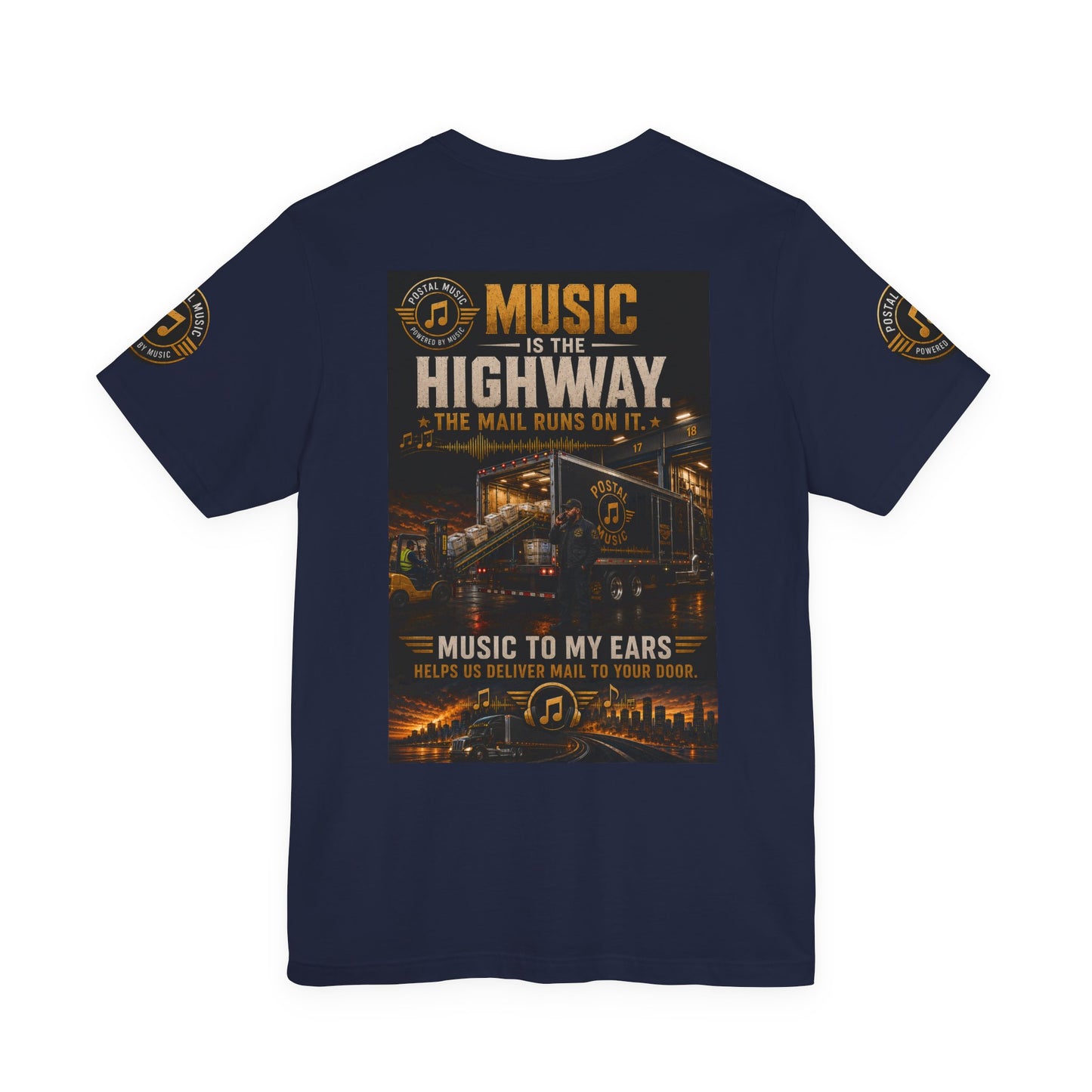 Postal Music — Music Is the Highway — Premium Unisex T-Shirt