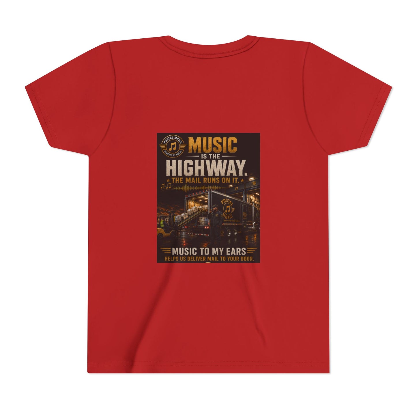 Postal Music — Music Is the Highway — Youth T-Shirt