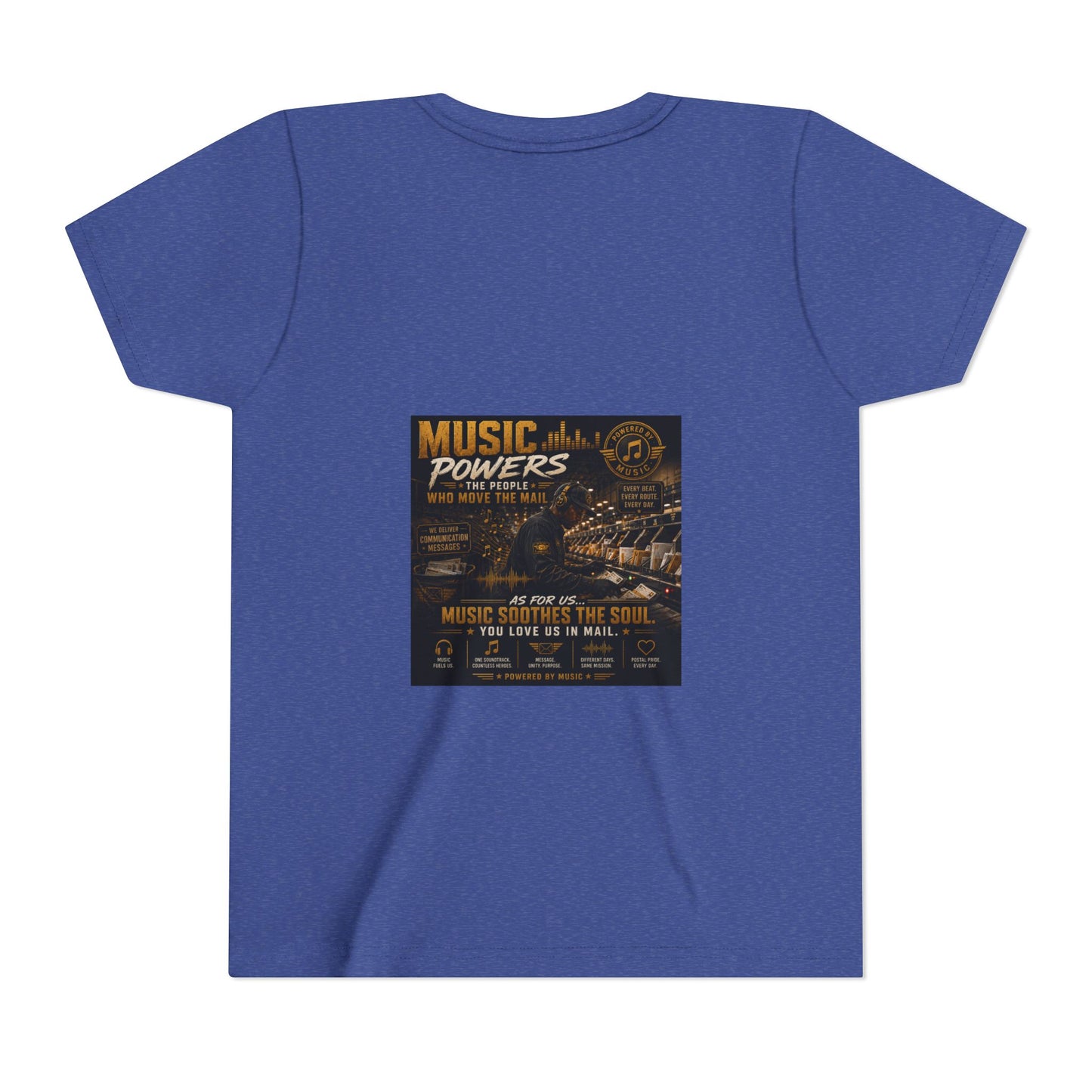 Postal Music — Music Powers the People — Youth T-Shirt