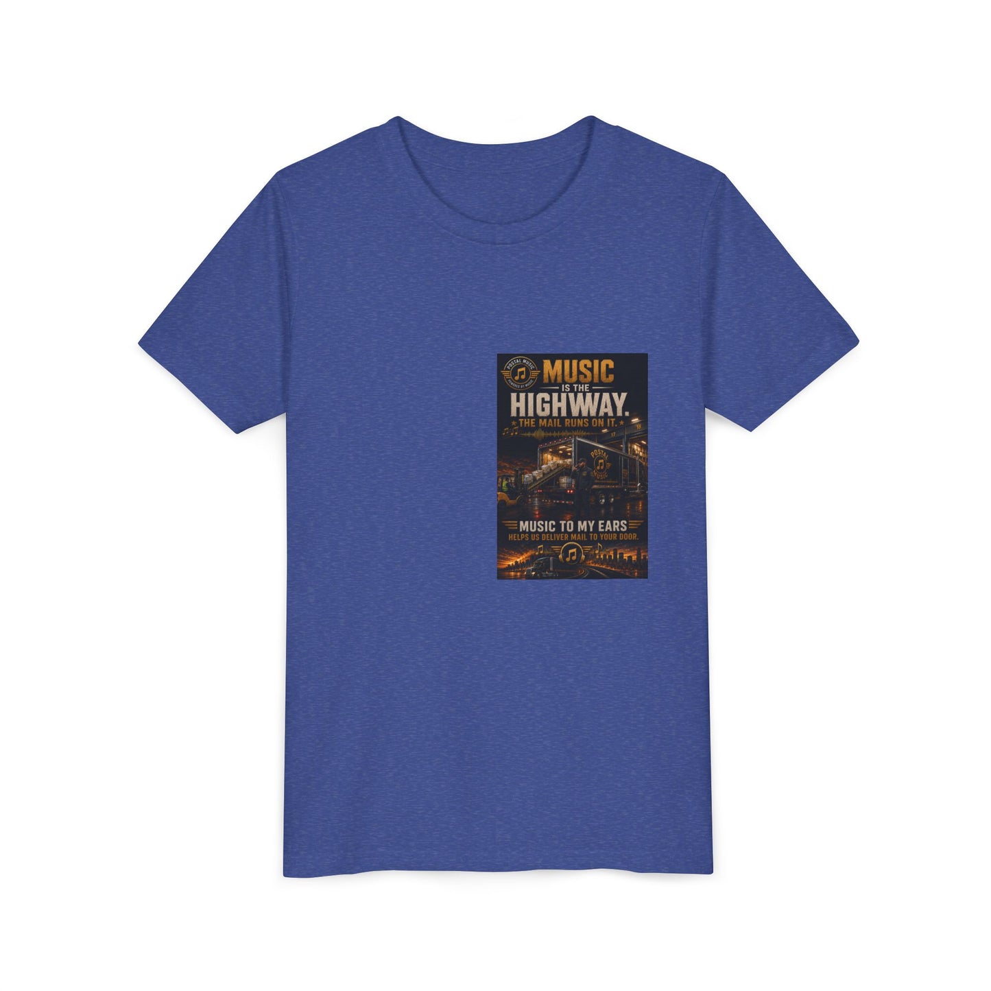Postal Music — Music Is the Highway — Youth T-Shirt