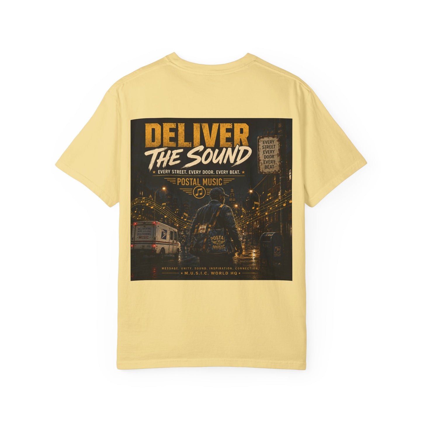 Postal Music — Deliver the Sound — Garment-Dyed T-Shirt