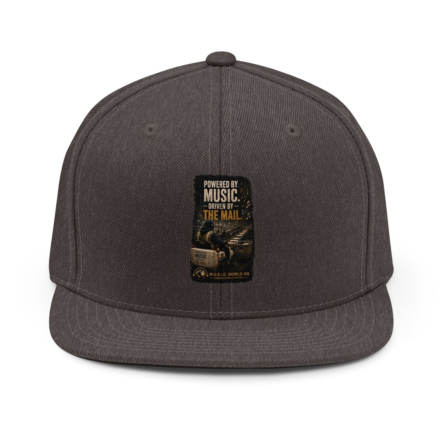 Postal Music - Powered by Music Flat Bill Snapback