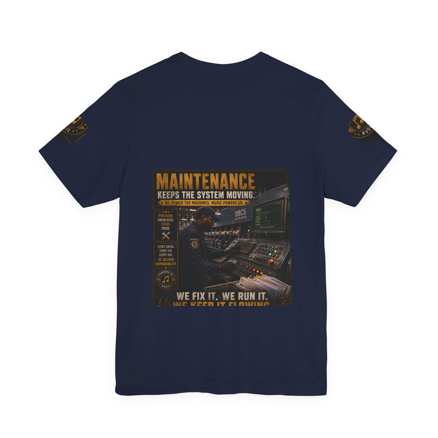 Postal Music — Maintenance Keeps the System Moving — Premium Unisex T-Shirt