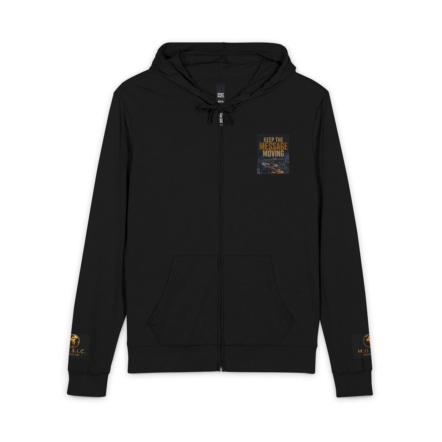 Postal Music — Keep the Message Moving — Full-Zip Hoodie