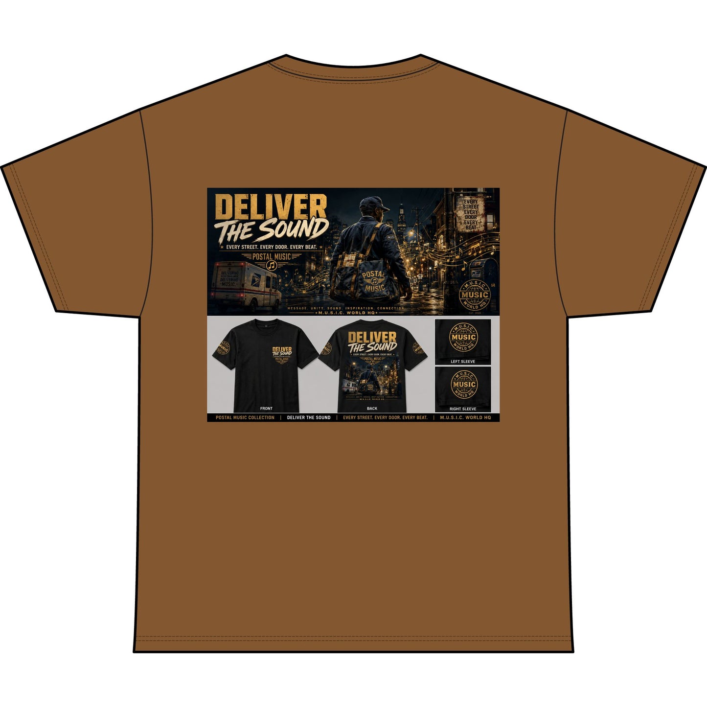 Postal Music — Deliver the Sound — Heavyweight T-Shirt