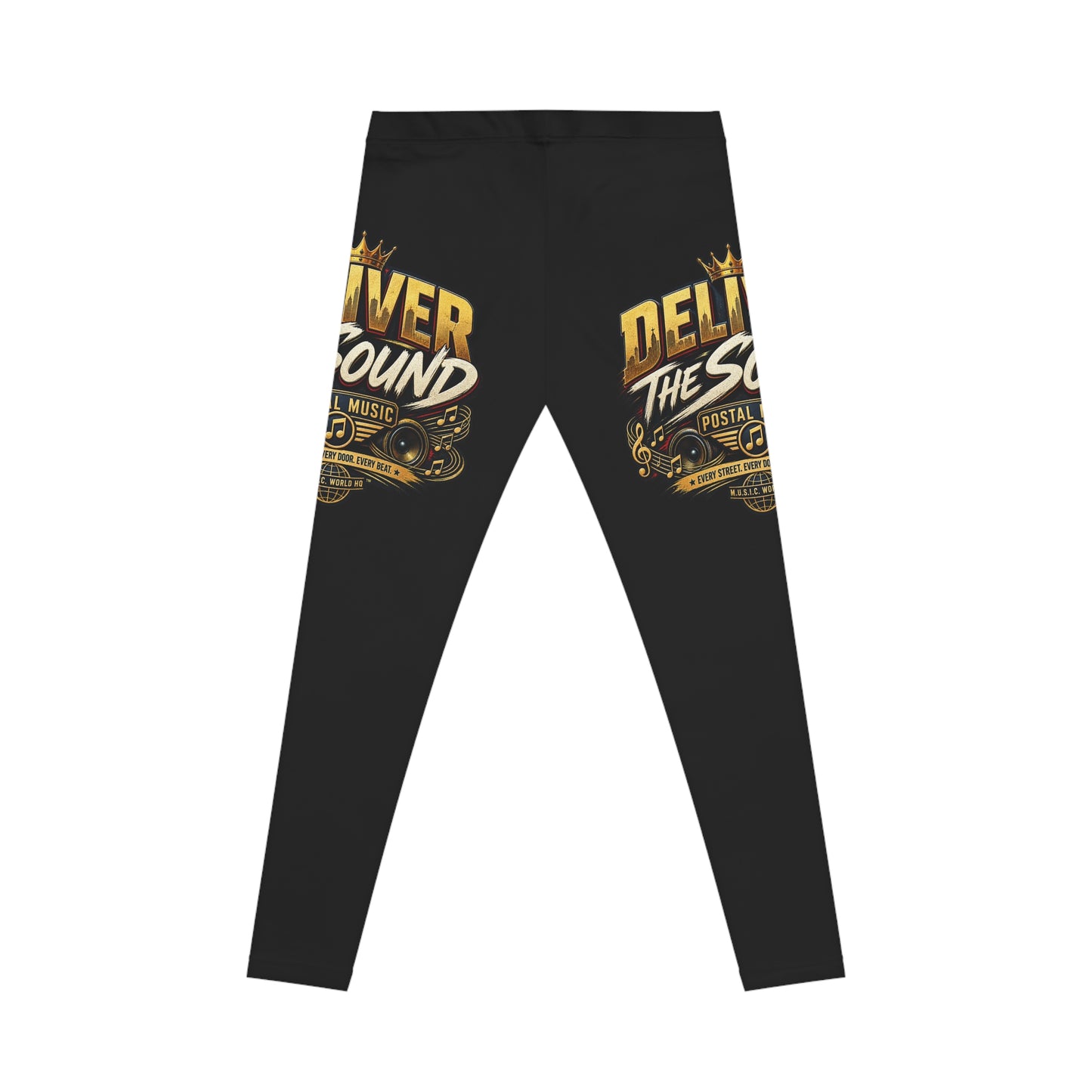 Postal Music — Deliver the Sound — Women's Casual Leggings (Signature Badge)