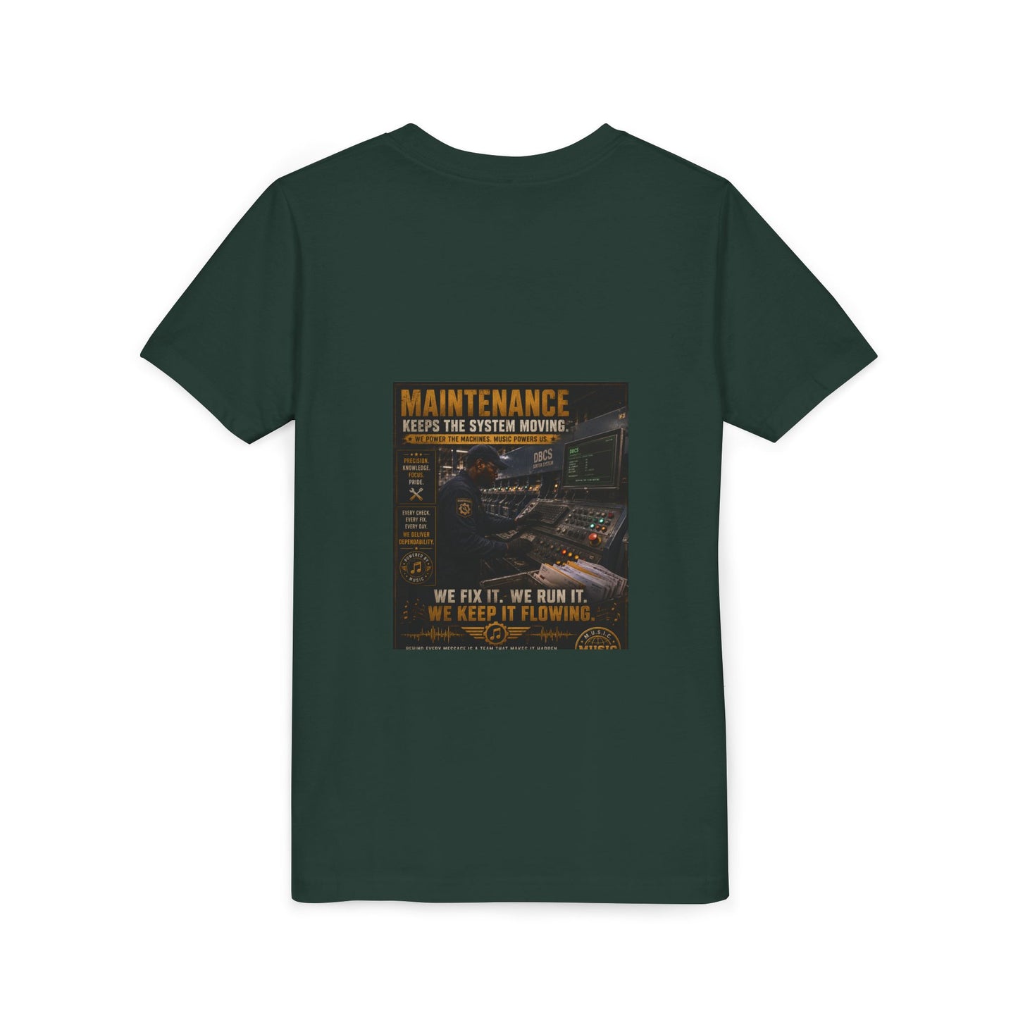 Postal Music — Maintenance Keeps the System Moving — Youth T-Shirt