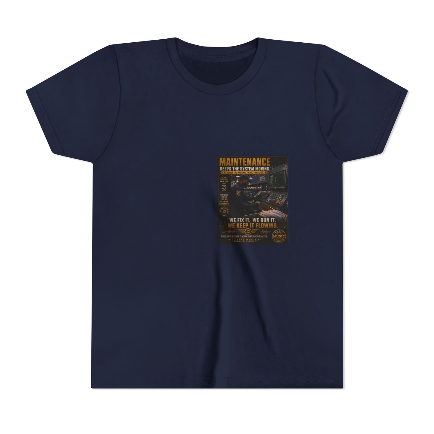 Postal Music — Maintenance Keeps the System Moving — Youth T-Shirt